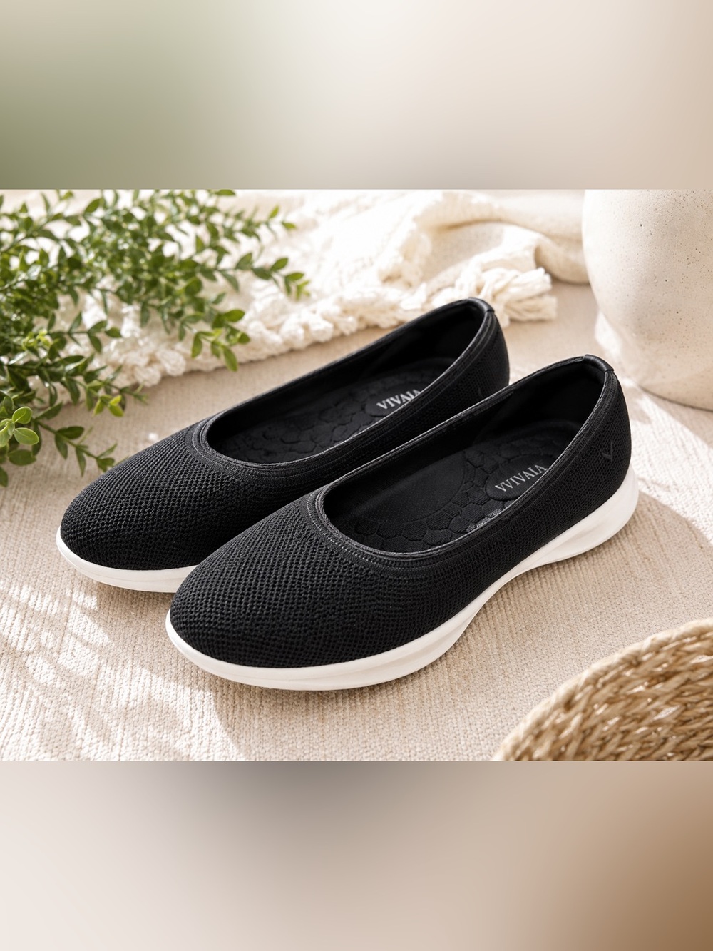VIVAIA Izabel Walker Pro Hybrid Ballet Flats Black Size 10
